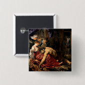 Badge Carré 5 Cm Samson et Delilah, c.1609 (Devant & derrière)