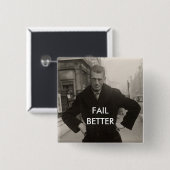 Badge Carré 5 Cm Samuel Beckett - échouer mieux (Devant & derrière)