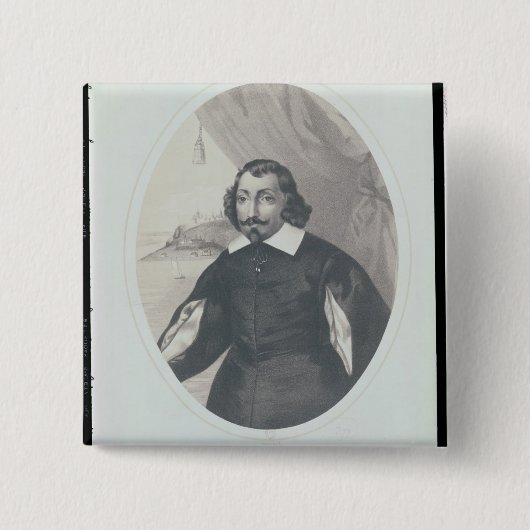 Badge Carré 5 Cm Samuel de Champlain 1854 (Devant)