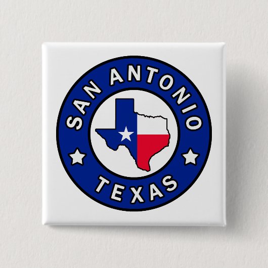 Badge Carré 5 Cm San Antonio Texas (Devant)