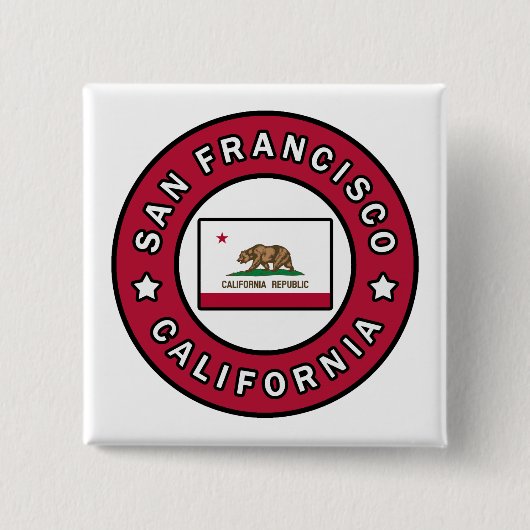 Badge Carré 5 Cm San Francisco Californie (Devant)
