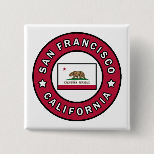 Badge Carré 5 Cm San Francisco Californie
