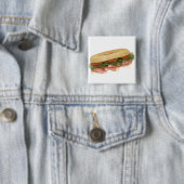 Badge Carré 5 Cm Sandwich Deli (En situation)