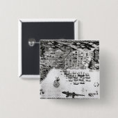 Badge Carré 5 Cm Santiago, Cap Vert, 1589 (Devant & derrière)