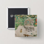 Badge Carré 5 Cm Santiago, Cap Vert, 1589 2 (Devant & derrière)
