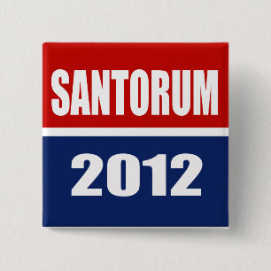 BADGE CARRÉ 5 CM SANTORUM 2012