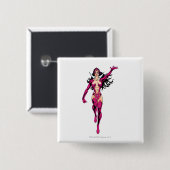 Badge Carré 5 Cm Saphir d'étoile 4 (Devant & derrière)