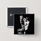 Badge Carré 5 Cm Sarah Palin - Palinator (Devant & derrière)