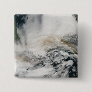 Badge Carré 5 Cm Sarychev font une pointe le soufflement à travers