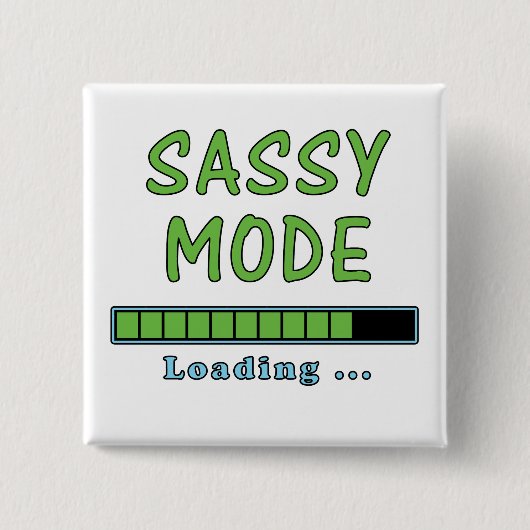 Badge Carré 5 Cm Sassy Mode Loading … (Devant)