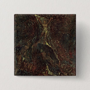 Badge Carré 5 Cm Satan appelant ses légions