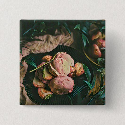 Badge Carré 5 Cm Saupoudrer de crème glacée (Devant)