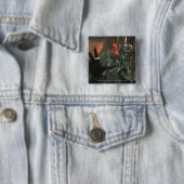 Badge Carré 5 Cm Sauron à la main (En situation)