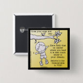 Badge Carré 5 Cm Saut de la foi (Devant & derrière)