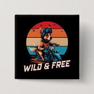 Badge Carré 5 Cm Sauvage et libre