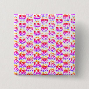 Badge Carré 5 Cm Sauver les enfants, sauver des vies