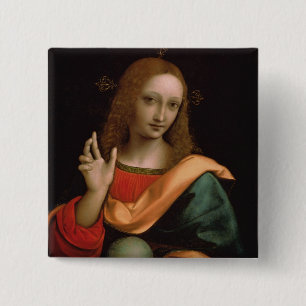 Badge Carré 5 Cm Sauveur du monde