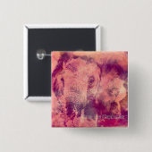 Badge Carré 5 Cm Sauvez les éléphants (Devant & derrière)