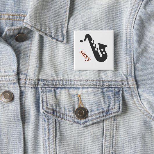 Badge Carré 5 Cm saxy (En situation)