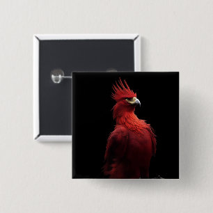 Badge Carré 5 Cm Scarlet Phoenix Est Fière