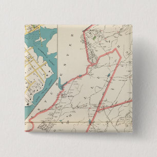 Badge Carré 5 Cm Scarsdale, New Rochelle, villes de Mamaroneck