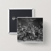 Badge Carré 5 Cm Scène dans une Chambre de jeu (Devant & derrière)