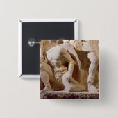 Badge Carré 5 Cm Scène de bataille, c.169 (Devant & derrière)