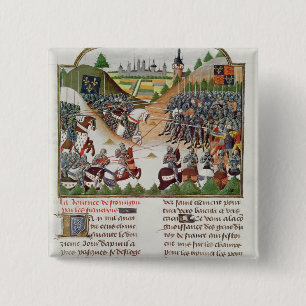 Badge Carré 5 Cm Scène de bataille f.183 du franc 2691, par Jehan