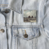 Badge Carré 5 Cm Scène de côte (En situation)
