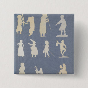 Badge Carré 5 Cm Scène de genre