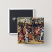 Badge Carré 5 Cm Scène de guerre (Devant & derrière)