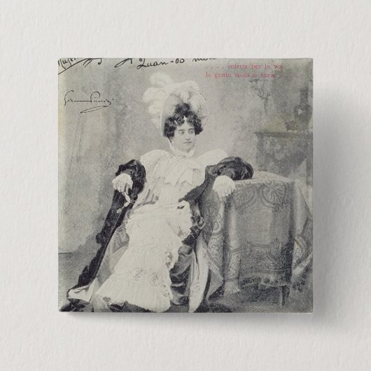 Badge Carré 5 Cm Scène de l'acte II La Boheme d'opéra ' (Devant)