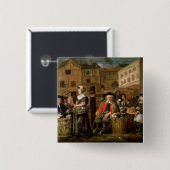 Badge Carré 5 Cm Scène du marché (Devant & derrière)
