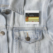 Badge Carré 5 Cm Scène En Classe (En situation)