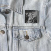 Badge Carré 5 Cm Scène pastorale (En situation)