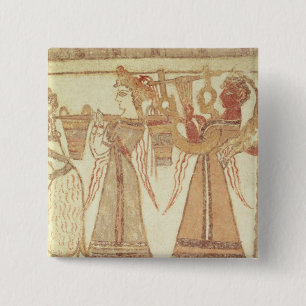 Badge Carré 5 Cm Scène rituelle de culte