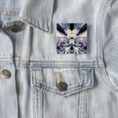 Badge Carré 5 Cm Scène violette (En situation)