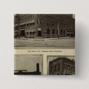 Badge Carré 5 Cm Scènes, Boise, Idaho