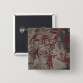 Badge Carré 5 Cm Scènes de chasse (Devant & derrière)