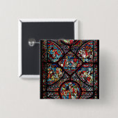 Badge Carré 5 Cm Scènes de la vie de Charlemagne (Devant & derrière)