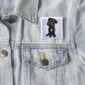 Badge Carré 5 Cm Schnoodle (noir) (En situation)