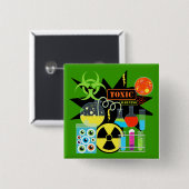 Badge Carré 5 Cm Scientifique fou (Devant & derrière)