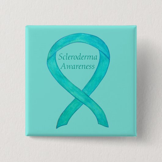 Badge Carré 5 Cm Scleroderma Sensibilisation Ruban Pins Personnalis (Devant)