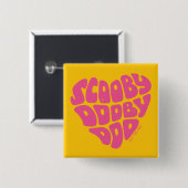 Badge Carré 5 Cm Scooby Doo Doo Heart (Devant & derrière)