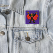 Badge Carré 5 Cm Scooby Dracula (En situation)