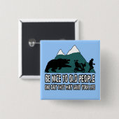 Badge Carré 5 Cm Scooter de mobilité amusant (Devant & derrière)