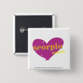 Badge Carré 5 Cm Scorpio 2 (Devant & derrière)