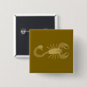 Badge Carré 5 Cm Scorpion (Devant & derrière)