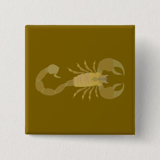 Badge Carré 5 Cm Scorpion (Devant)