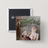 Badge Carré 5 Cm Scorpion carré de bouton de ministère (Devant & derrière)